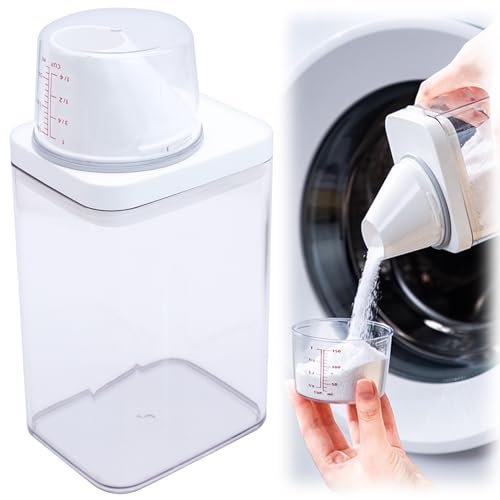 1100ML Dispenser di detersivo in polvere,Dispenser Detersivo lavatrice, Riutilizzabili,con Misurino,Contenitore per detersivo in polvere,Per Sapone Ammorbidente