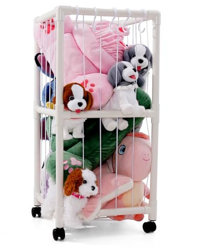 Arkyomi Zoo cage for Stuffed Animals Soft Toy Storage Cuddly Stuffed Animal Storage Toy Organiser Holder,Cute Room Decor Kids