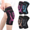 Bcautay 1 Stück Kompression Knie Bandage Kniebandage mit Verstellbarer Klettverband für Meniskusriss Arthritis ACL Gewichtheben Basketball (Rosenrot, XXL)
