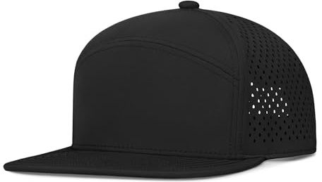 Varpepe Performance Snapback Hats for Men Women,Flat Bill Brim Cap,Golf,Running,Workout