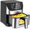 Heißluftfritteuse Airfrye 6L mit Sichtfenster & Shake-Reminder, Rescien Friteuse Heissluft Fritteusen mit 360° Heißluft-Zirkulation/bis 205°C/10 Programmen Airfryer/ohne Öl /1500W