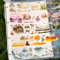 Arpaper Washi Tape Stickers,Bullet Journal Zubehör Sticker,6 Rolls PET Mountains Forest&Animals Aesthetic Scrapbooking Stickers Decorative for Journal Zubehör,Photo Album(Mountains Wilderness Series)