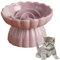 Nchdewui Gamelle en Céramique pour Chats, Gamelle Anti Glouton Chat, Gamelle Surélevée pour Chat, Bol Chat Sureleve Incline Anti Vomissement, Bol pour Chaton Manger Lentement (Purple)