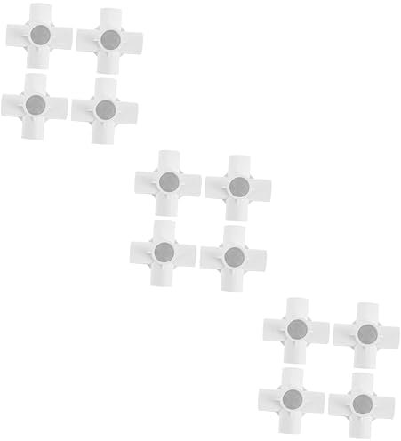 POPETPOP 3 Set di Raccordi Adattatori per Tubi Dellacqua in PVC A 5 Vie per Connessioni Angolari Centrali Smaltati Robusti 4 Pezzi * 3