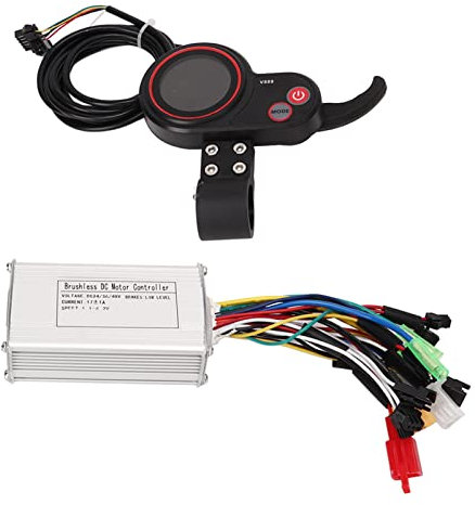 BuyWeek Kit Controller Brushless Bici Elettrica per KUGOO M4 Controller Motore Brushless 24V 36V 48V 250W 350W 17A a 3 modalità con V889 Kit Display LCD per Scooter Elettrico