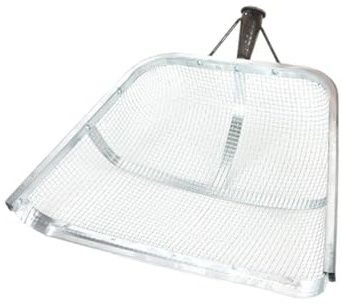 Cuchara para colador de arena, colador de arena para jardín, grande, 46 x 36 cm, ligera y ergonómica, colador eficiente para tamizar el suelo, plantas, escardar, colador de jardín, colador fino,