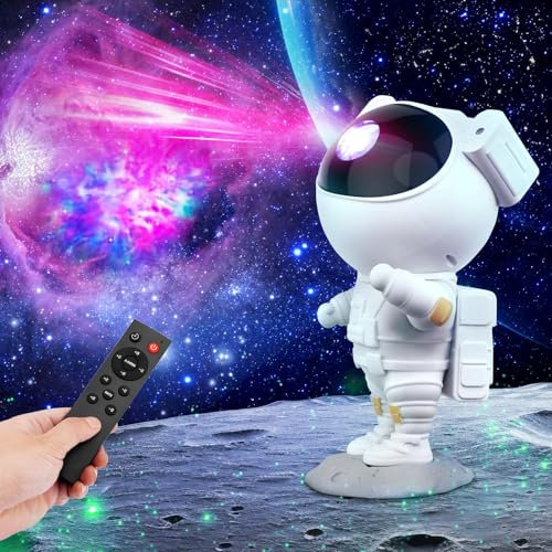 Projecteur Ciel Etoile, LED Astronaute Projecteur Galaxie avec Télécommande, Galaxy Projector Plafond, Projecteur de Veilleuse à Luminosité Réglables pour Décoration des Chambres,Enfants,Adultes