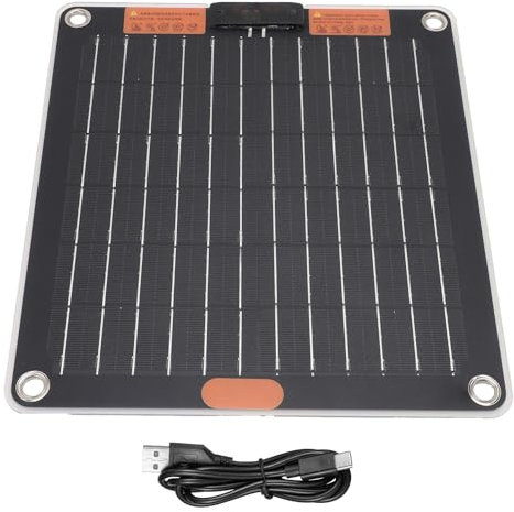 Solar Panel Battery Charger, Fast Charging 30W Power Bank Solar Panel, Portable Cell Pack with 2 USB Ports, Energy Backup For Camping, Hiking & Backpacking, 1.06x0.98x0.12 Inches