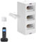 BT Telephone Socket Line 3 Way Splitter- Uk BS6312 431A Compatible,White Cable UK Adapter Landline Port Converter Extender for Modem/FAX/Cordless Phones,Telephone Splitter Female to Male Port Extender