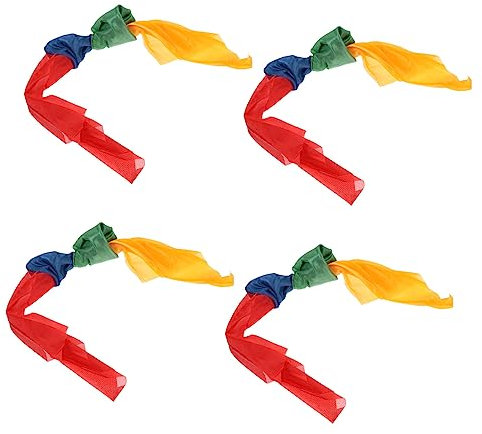 VANZACK 4stücke Teiliges Bunte Zauberschals Praktisches Und Tragbares Requisit Für Bühnenzauberei Farbwechsel Unterhaltsame Darbietungen Und Überraschungen Für Freunde