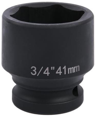 szkoo 3/4 Drive 41mm Impact Socket,6-Point Hex Socket | Chrome Molybdenum Alloy Steel,Metric,Mechanical Maintenance,Home Use