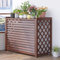 Cache Climatiseur Exterieur Bois Housse Climatiseur Extérieur Balcon Porte Plante Cache Pompe A Chaleur Extérieur Bois Cache Unité Extérieure Climatisation Pour Protection Climatiseur Exterieur(100x44