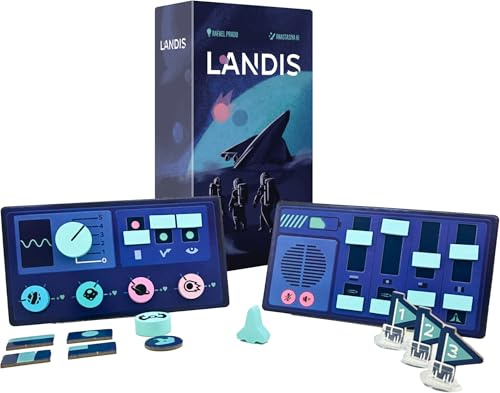 Mango Planet Landis - Juego de Mesa Cooperativo de Tripulación Espacial, Completar Misiones, fácil de Aprender, entretenido, Formato pequeño de Viaje, Regalo niño/niña 8 9 10 11 12 años Familiar Plus