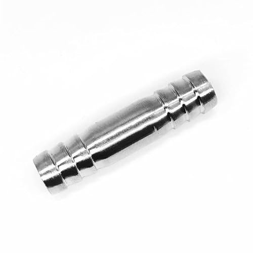 CXGFRGH Raccords de tuyauterie, Raccord cannelé Droit à 2 Voies en Acier Inoxydable 304, 1 pièce, 6 mm, 8 mm, 10 mm, 12 mm, 13 mm, 14 mm, 15 mm, 16 mm, 19 mm, 20 mm(21mm Length 60mm)