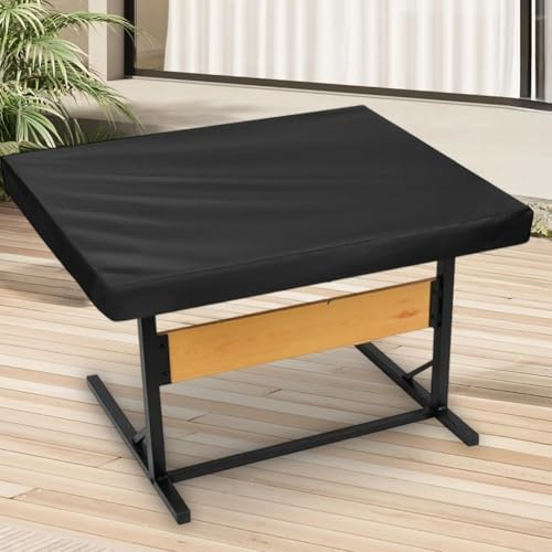 Puzzle Board wasserdichte Abdeckung für 1500 Teile Puzzles mit Schubladenaufbewahrung, aus Oxford-Tuch gegen Staub, Verschütten und Haustierstörungen (schwarz, 92 x 69 x 20 cm)