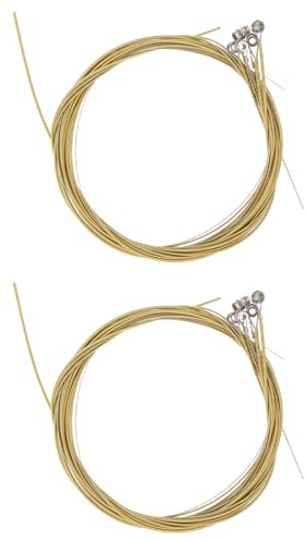 ECSiNG Jeu de 2 Cordes pour Guitare Acoustique 13-56 80/20 en Acier Filé Bronze Compatible avec Martin MA150 Medium