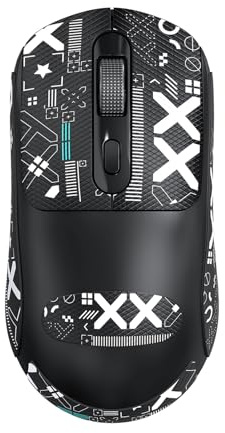 YUEHISY Kabellose Gaming-Maus, Dual-Mode-Computermaus, 3D-Anti-Rutsch-Rad, 2400 DPI, Anti-Rutsch-Griffe, 500 MAh USB C für PC, Laptop, Player (Black)