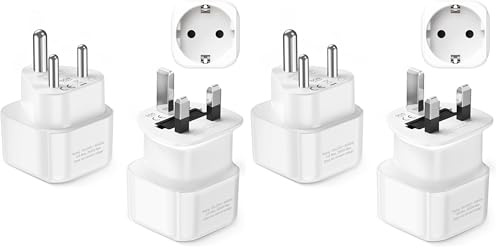 LENCENT Adaptateur de Voyage Prise Type D et Type G pour Maldives Sri Lanka Tanzanie Zanzibar Ghana Prise de Voyage (Lot de 2)