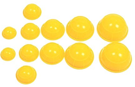 ROSENICE 12 Stück Silikon Set für Gesichts und Körpertherapie medizinische Vakuum Massage mit ergonomischem Design in Gelb