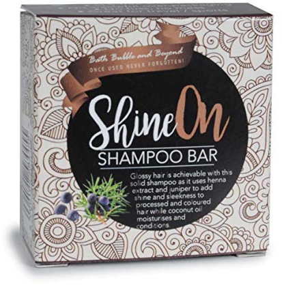 Bath Bubble & Beyond Shine On Haar-Shampoo mit rotem Zimt, wärmebehandelt, gefärbt, in Geschenkbox, 50 g