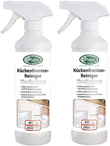 Rejchel H110234999-1 Küchenfronten-Reiniger Hochglanz - Set. Materialschonender Intensivreiniger für schmutzempfindliche glänzende Oberflächen