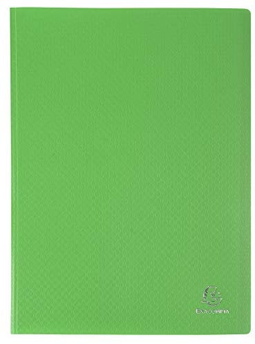 Exacompta - Réf. 8883E - 1 Protège-documents OPAK - 80 pochettes cristal lisse - 160 vues - pour format A4 - dimensions 24 x 32 cm - couverture en polypro semi-rigide - couleur vert clair