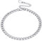 U7 Chaîne de Cheville Femme 22cm en Acier Bracelet du Pieds à Maille Gourmette Ajustable 5mm Simple Anklet