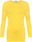 GirlzWalk Women's Plain Long Sleeve T-Shirt Basic Casual Plain Stretch Top Plus Size (Yellow, SM = UK 8-10)