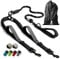 SparklyPets Double Dog Leash for 2 Dogs – Rope Bungee Dual Leash for Medium and Large Breeds with Padded Handles & Tangle Free (Black, Medium/Large)