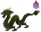TOYANDONA Chinesische Feng Shui Drache Statue Kunststoff Alten Drachen Figur Drache Modell Östlichen Traditionellen Schmuck Desktop Dekor für Home Dekoration Kinder Spielen (Grün)