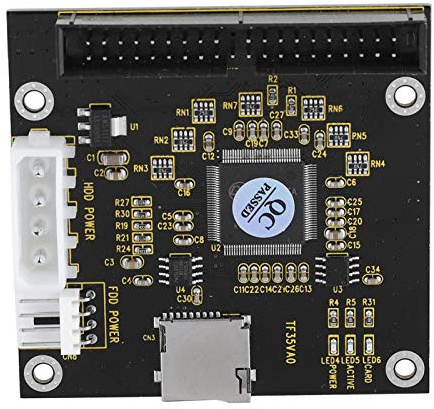 SD to IDE Adapter, SD/SDHC/MMC to IDE-compatible Hard Drive Adapter Card, 3.5in SDXC Memory Card To IDE 40Pin Male Adapter for DOS/Linux/Windows 98SE, Me, 2000, XP