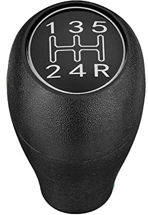 JT2D Pomo de palanca de cambios de coche de 5 velocidades para 504 505 309 205 ABS plateado