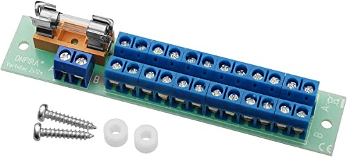 Schürberg Stromverteiler für Modellbau/RC | Gleichstrom & Wechselstrom | Verschiedene Modelle (Schraubklemme 2x12 mit Vorsicherung, Liefermenge: 1 Stück.)
