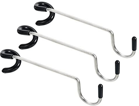 PATIKIL Camping Lantern Hook Hanger, 3 Pack Camping Equipment Non-Slip Tent Lamp Hooks Pole Hanger for Outdoor Hiking, Black