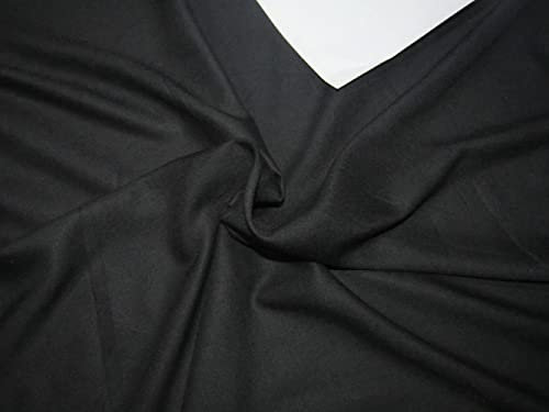 Tencel-Stoff, einfarbig, schwarz, 111,8 cm breit, Viskose