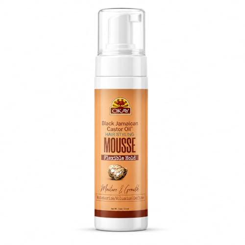 Black Jamaican Castor Oil Styling Mousse by Okay for Unisex - 7.5 oz Mousse
