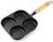 Home & Treat 4-Cup Egg Omelette Non-Stick Pancake Frying Pan, Plett, Crepe Pan | Induction Cast Iron Griddle Set All Hob | Easy Grip Handle Cookware (H&T-02)