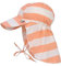 LÄSSIG Baby Kinder Sonnenhut Strandhut Sommerhut Sonnenschutz Kinderhut Babymütze Nackenschutz Atmungsaktiv UV-Schutz 80/Sun Protection Flap Hat Block Stripes milky/peach, 07-18 Monate, Größe: 46/49
