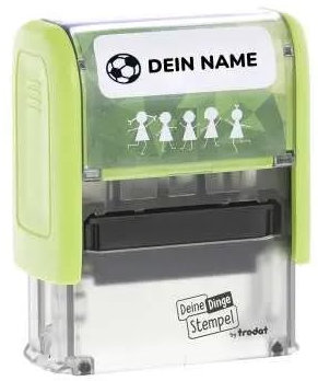 stempel-fabrik Deine Dinge Stempel by Trodat - Personalisierter Namensstempel für Kinder - Textilstempel (Personalisiert)