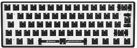 Sharkoon SKILLER SGK50 S4 Barebone ISO, Color Negro, diseño del 60%, tecnología de Interruptor Intercambiable en Caliente