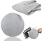 Schutzhülle für Gymnastikball, 55cm Ø Balance Ball Abdeckung Anti Kratzer, Gymnastikball Abdeckung, Faltbar Sitzbälle Stoff Bezug, Leichte Yoga Ball Abdeckung für Schwangerschaft Fitness Yoga-Grau