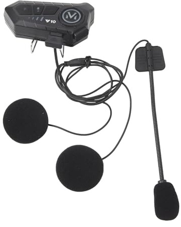Cosiki Motorcycle Helmet Headset, Transparent Two-Way Intercom, Durable Multifunctional Motorcycle Helmet Headset for Motorcycle Helmets (Y10 Hard)