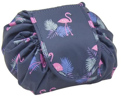 OneGenug - Trousse per trucchi, organizer per trucchi, da donna, Fenicottero blu scuro, Beauty case