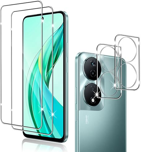 Holilo pour Honor 90 Smart Verre Trempé + CaméRa ArrièRe Protecteur【2+2 Pièces】,9H Dureté aux Rayures RéSistant Verre Trempé Membrane, sans Bulles HD Protection DéCran CaméRa Film