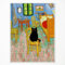 XMJJQQ Retro-Wandkunst, Motiv: Vincent Van Gogh, berühmte Drucke, Gemälde, Schlafzimmer in Arles, lustige schwarze Katze, ästhetisches Poster, rustikales Cottagecore, Bauernhaus, Galerie,