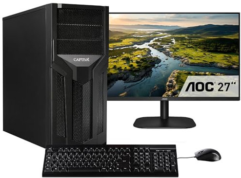 Captiva PC Workstation I75-790 TFT 27 Bundle I Intel i7 13700K I Mainboard B660M I 64GB DDR4 RAM I Intel UHD Graphics I 1TB M.2 SSD I Windows 11 Pro