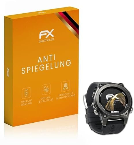 atFoliX Panzerfolie kompatibel mit Mares Sirius Schutzfolie, entspiegelnde und stoßdämpfende FX Folie (2X)