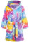 Baogaier Bademantel Mädchen Fleece mit Kapuze, Kinder Flanell Weich Flauschig Morgenmantel Kuschelig Lang Roben Weich Dressing Gown Warm Pyjama, Gr.116-122 Farbig Einhorn Tiere