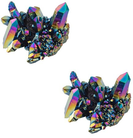 CORHAD 2stücke Naturkristalldekor Aus Echtem Kristall Natursteinornament Für Aquarium Und Blumentopf Natursteinschmuck Für Heimdekoration Und Sammlung