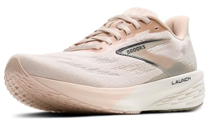 Brooks Women’s Launch 11 Neutral Running Shoe, Almond/Fog/Black, 40 EU